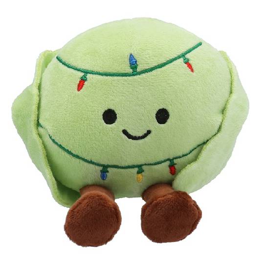 Plush Christmas Smiling Brussel Sprout Shelf Sitter 16cm *ETA Nov